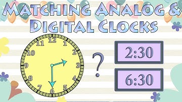 Match Analog and Digital Clocks, Telling Time for kids, Reading Analog and Digital Clocks