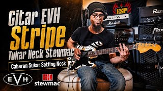 #EVH Stripe Strat Tukar Neck Stewmac | Cabaran Sukar Pasang Neck