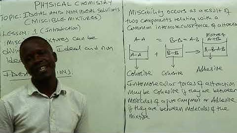 Introduction to ideal and non ideal solutions video 01 of 18