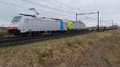 7/12/25: RTBC 186 506+7193 119(in opz) komen met matige Blerick-shuttle door Sevenum naar Blerick.