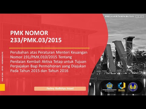 Peraturan Menteri Keuangan Nomor 233/PMK.03/2015 (PMK 233) tentang Perubahan PMK 191