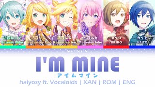 【FULL VER】I'm Mine (アイムマイン) | halyosy ft. VOCALOIDS | KAN/ROM/ENG Color Coded Lyrics