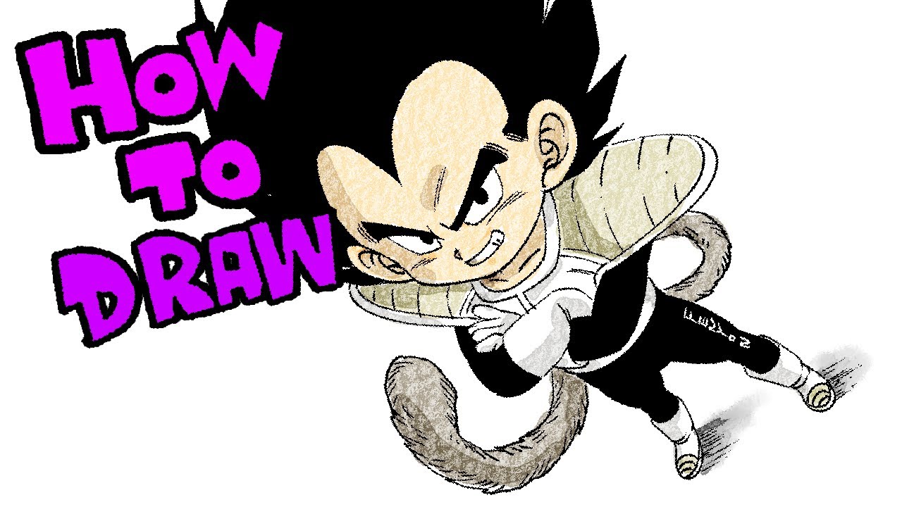 DRAGONBALL】How to draw VEGETA 【KID】 - YouTube