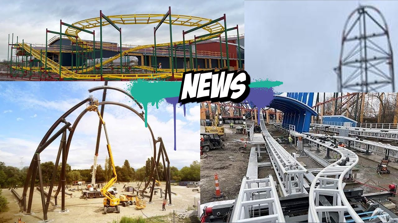 3 Neue Achterbahnen im Aufbau - Ride Review NEWS - YouTube