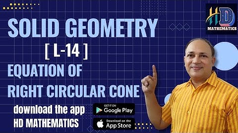 equation of right circular cone/L14/ cone and cylinder analytical solid geometry bsc1maths in hindi