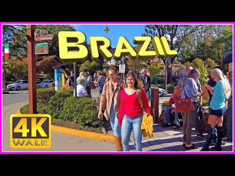 4K WALK BRAZIL Gramado & Canela SLOW TV travel vlog 4k VIDEO