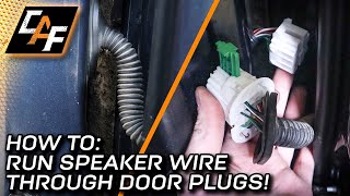 Plug BLOCKING wires? No problem! How to run speaker wire through door plugs!