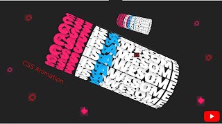 CSS 3D Rotation Animation Effect | CSS 3D Text Animation Effects | 3D Effect