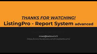 [WordPress ListingPro] - Report System advanced