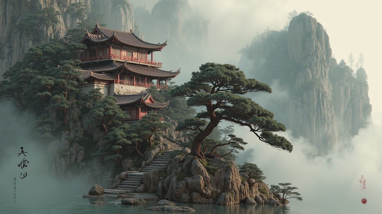 Китайские пейзажи - успокаивающая музыка | традиционный гучжэн и дзен-медитация