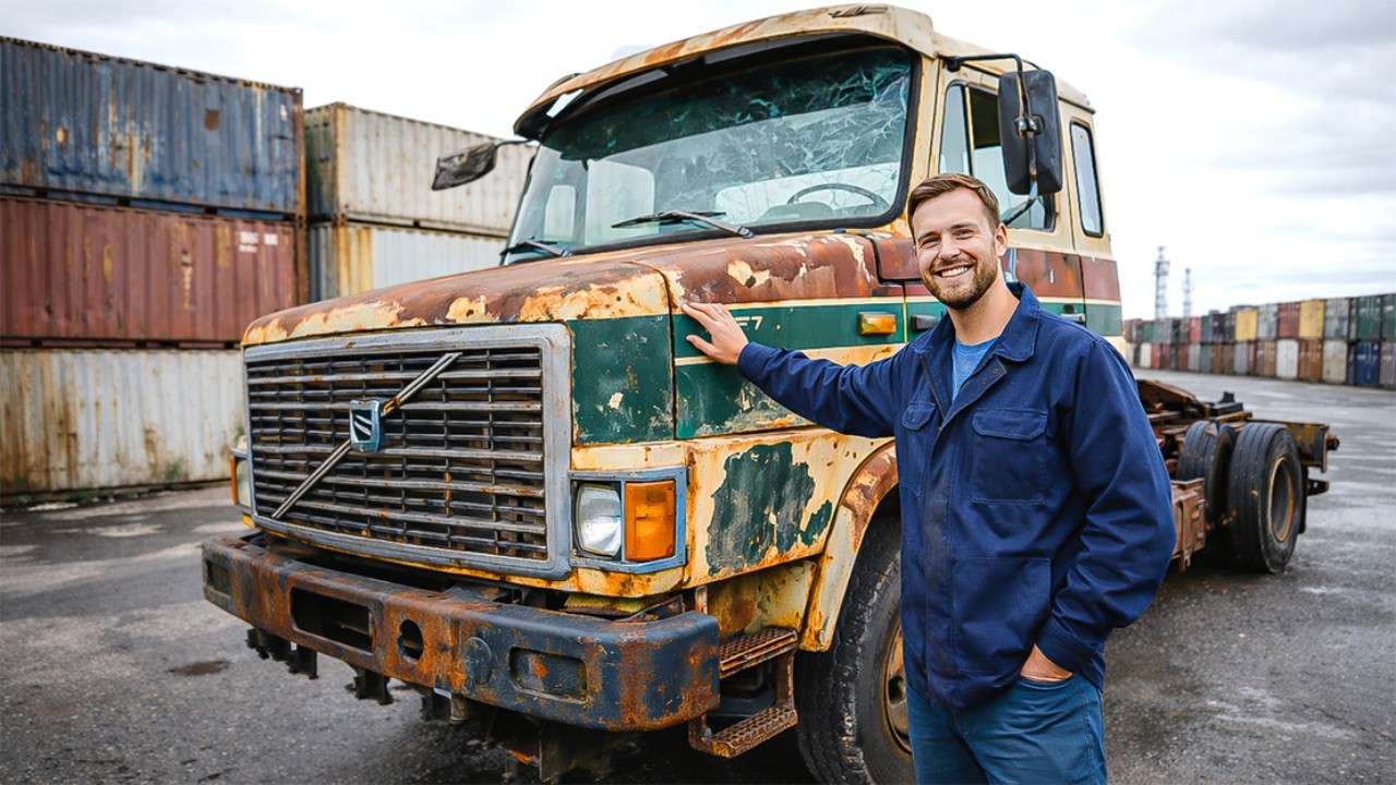 ASMR Truck Restoration Volvo F7 Abandoned Heavy Truck To Like New | Auto88 Car Restoration