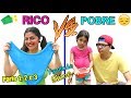RICO VS POBRE FAZENDO AMOEBA / SLIME ( Parte 1, 2 e 3 ) Slime Satisfatório!!