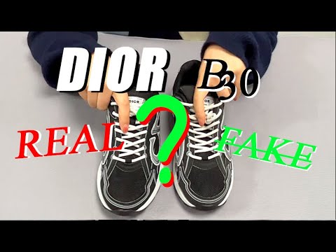 A closser look at Dior B30 Trainers Real VS Fake 🫠