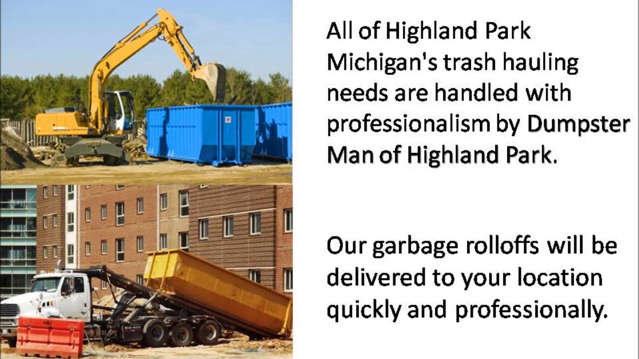 Dumpster Rentals Highland Park 3132283527 Detroit Dumpster YouTube