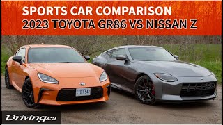 2023 Nissan Z vs Toyota GR 86 | Sports Car Comparison | Driving.ca