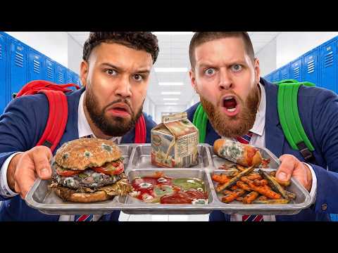EATING BANNED SCHOOL LUNCHES CHALLENGE! -You Should Know Podcast- Episode 227