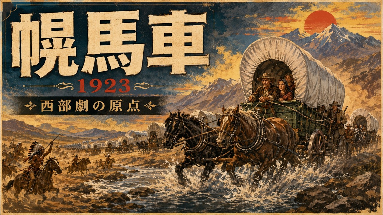 幌馬車』(1923)【日本語字幕】西部劇叙事詩の原点！3200キロの開拓の旅