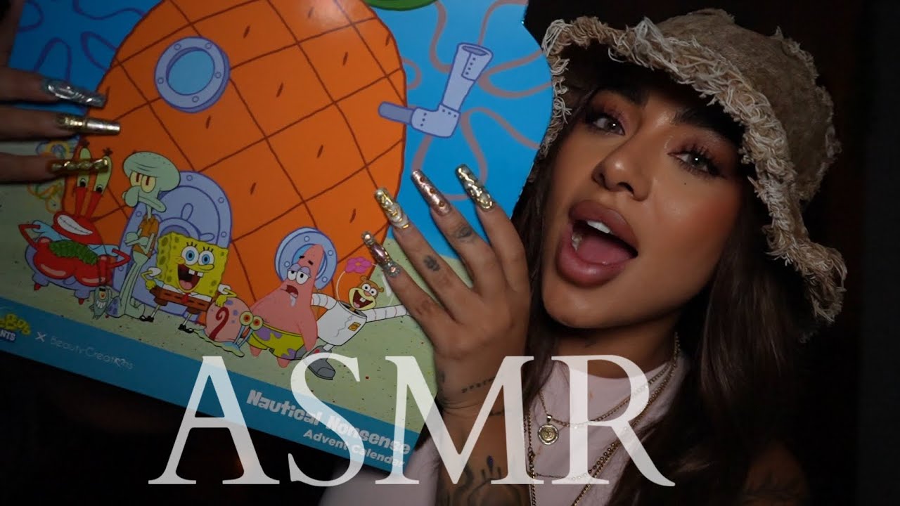 ASMR Abriendo un Paquete de Maquillaje de Bob Esponja 🧽✨ | Sonidos Relajantes y Triggers Suaves