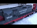 G Scale Diesels Struggling to Plow Snow: Maximum Power 2018