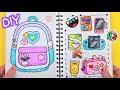 Paper diy toca boca school bag   back to school asmr