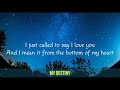 Stevie Wonder - I Just Called To Say I Love You (Lyrics)