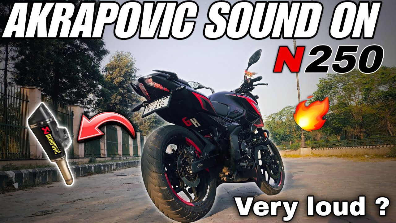 🔥 N250 Akrapovic Exhaust Upgrade - INSANE SOUND! 🚀🔥 (MUST WATCH!)