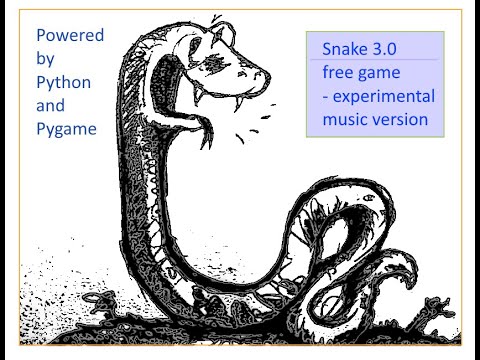 Snake game made with Python (with experimental music)