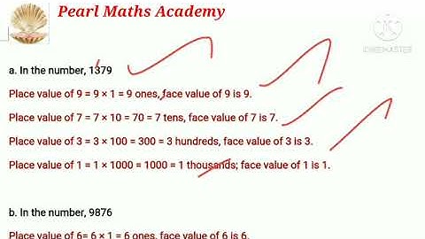 4th Std | Term 1 | Unit - 2 | Numbers | Exercise 2.1b | Place Value and Face Value of a digit |