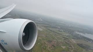 GE90 POWER - KLM Boeing 777-300ER departing AMS