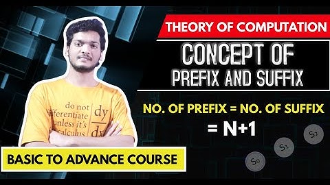 Prefix and suffix of a string | Theory of computation | Computer science