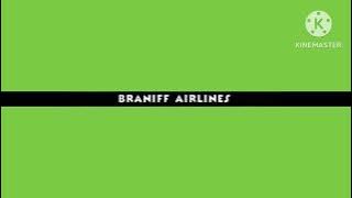 Braniff Airlines Censor Bar Logo Green Screen (1996-1997)