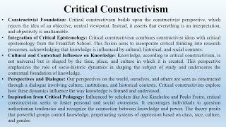 Critical Constructivism