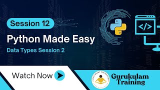 GHF-Gurukulam Training Python Made Easy Session 12