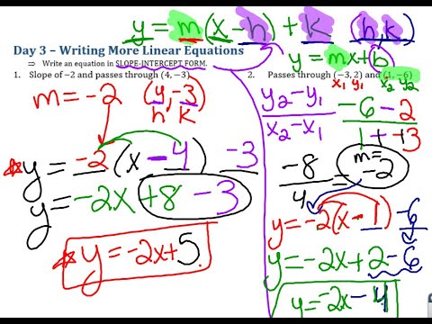 Alg 1 Unit 4 Day 3 - YouTube