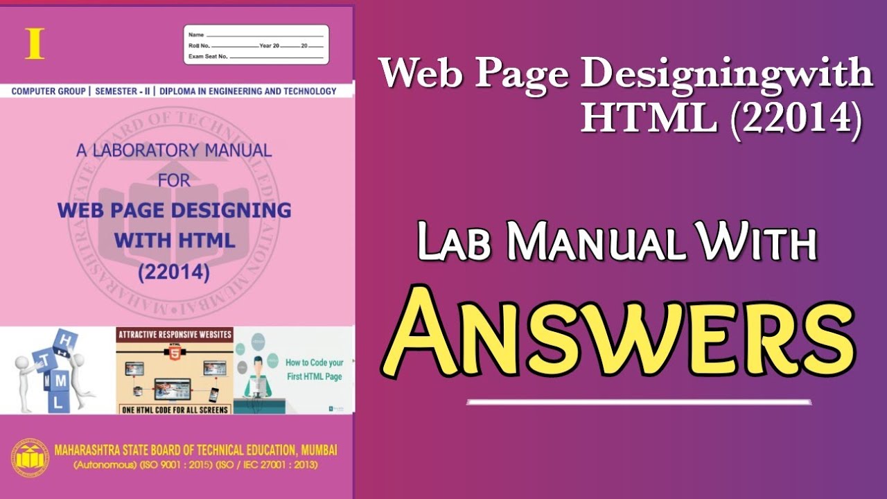 22014 Web Page Designing with HTML Lab-Manual Answers PDF | MSBTE I Scheme  CO/IT Branch