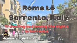Italy - Travelling via train seeing the sights in Sorrento to Sorrento 4K