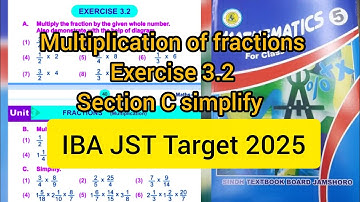 Fraction multiplication class 5 | class 5 math in Sindhi 