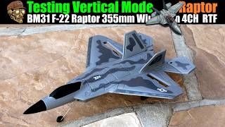 Testing Vertical Mode! BM31 F22 355mm Wingspan 4CH Twin Brushless Motors Gyro RTF