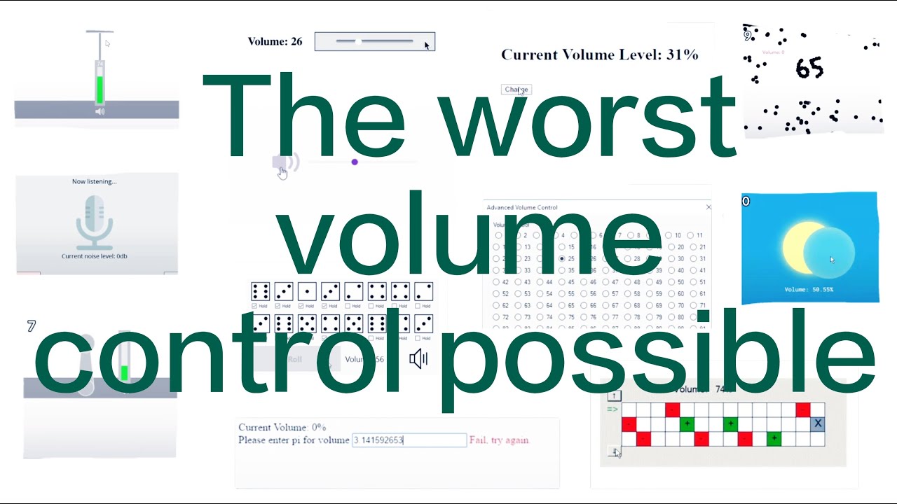Worst volume control competition | 15 worst volume control possible ...