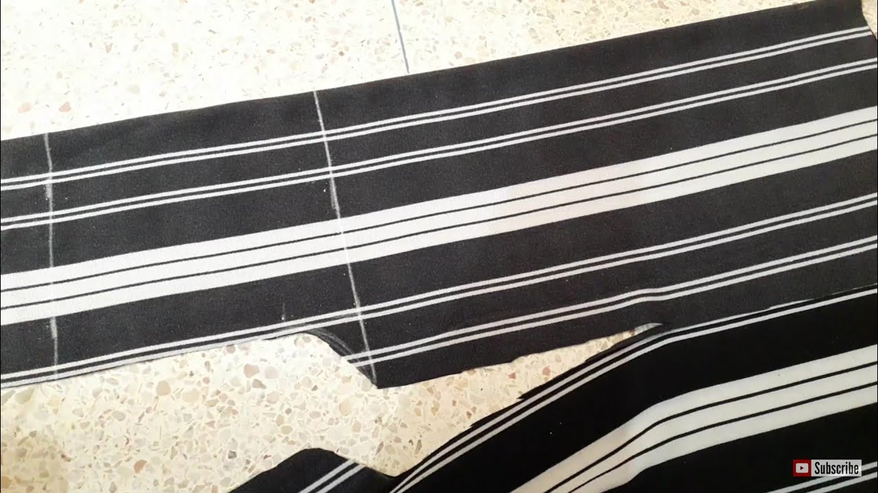 تفصيل النطلون الواسع مع تكريشات و حزام استك