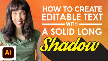 How to Create Editable Text with a Solid Long Shadow in Adobe Illustrator