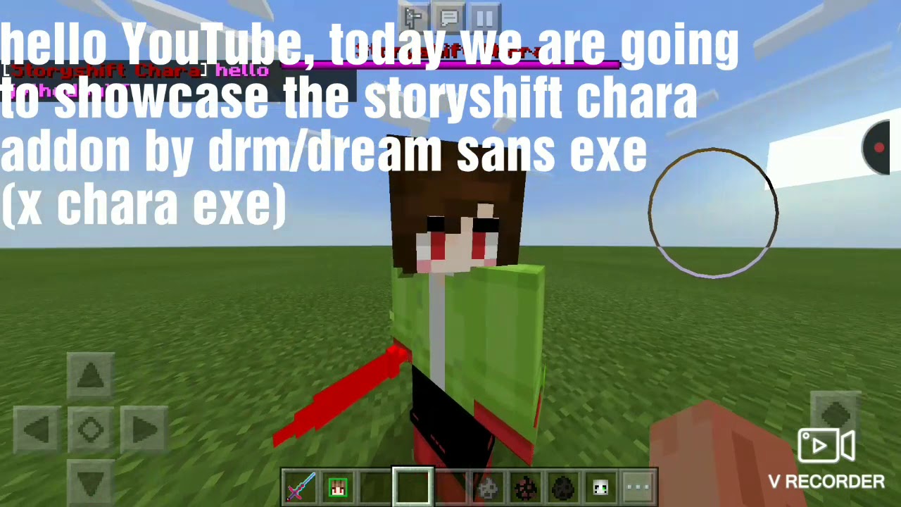mcpe|storyshift chara addon by drm/dream sans exe