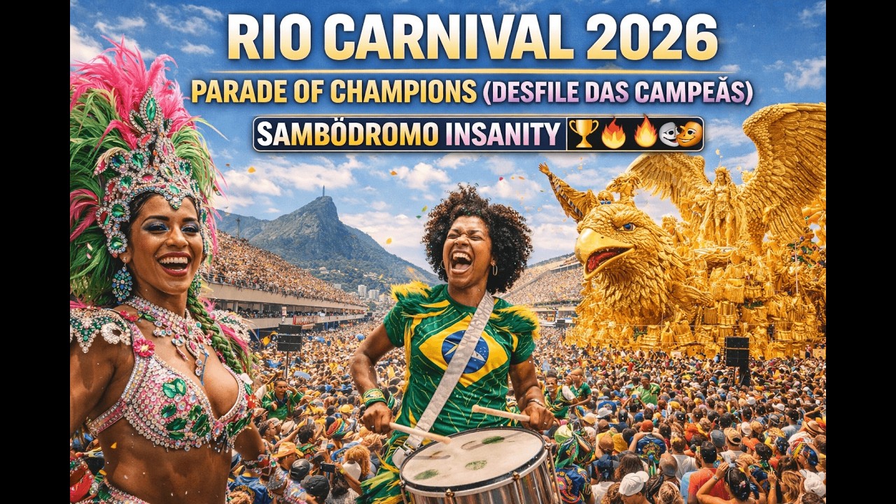 RIO CARNIVAL 2026 — PARADE OF CHAMPIONS (DESFILE DAS CAMPEÃS) | SAMBÓDROMO INSANITY (4K HDR) 🏆🔥🎭