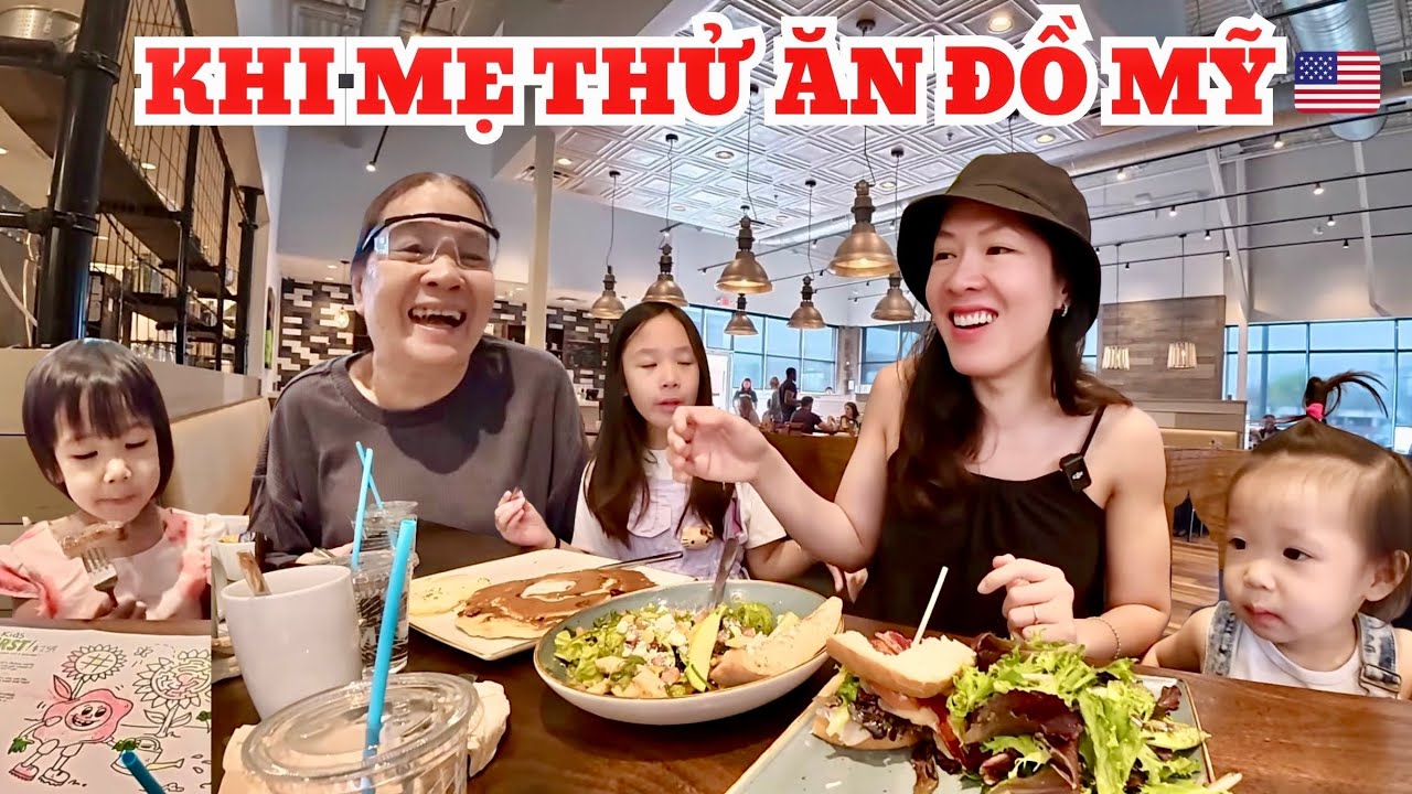 DẪN MẸ ĐI ĂN NHÀ HÀNG MỸ 🇺🇸 - MẸ PHẢN ỨNG BẤT NGỜ || ĂN GÌ Ở MỸ