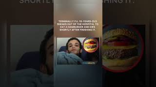 Sneaked out for a burger, finished it, then passed away. #LivedOnHisOwnTerms #LastMeal #IconMinute