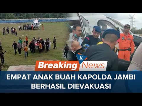 Empat Orang Rombongan Helikopter Kapolda Jambi Berhasil Dievakuasi Setelah 53 Jam di Hutan