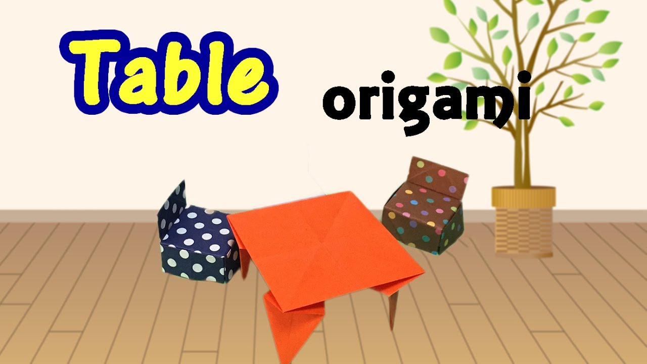 Easy and Simple Origami Table for Kids | How to Make a Paper Table with ...