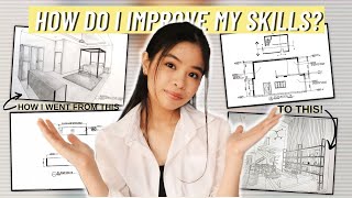 HOW TO  IMPROVE YOUR ARTWORKS   my experience | tips from interior design students