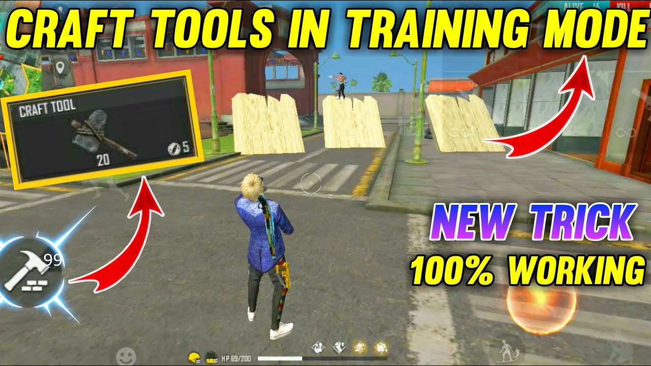 HOW TO TAKE BREAKS IN TRAINING GROUND /HOW TO TAKE CRAFT TOOLS IN TRAINING GROUND LATEST TRICK