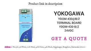 Yokogawa Ydom-430 Z Terminal Board Ydom-430-Bz 24Vdc